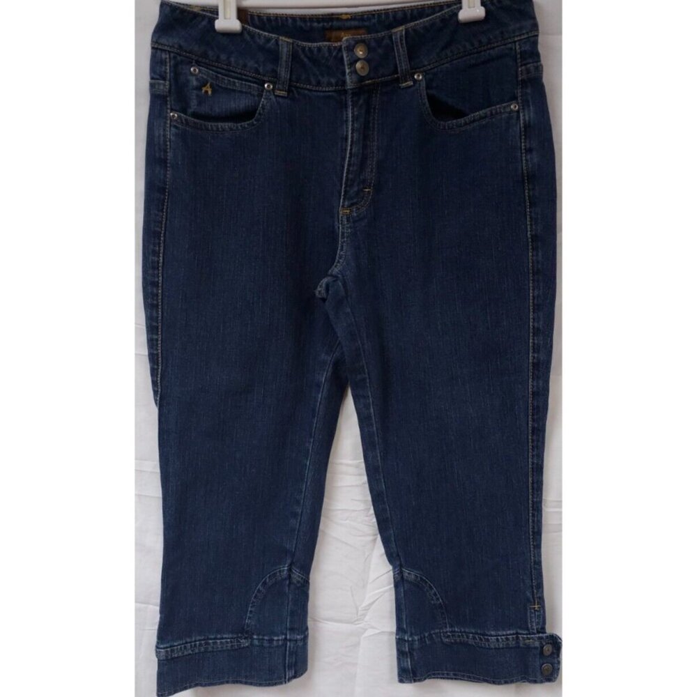 Wrangler Aura 10R AVG Women's Denim Stretch Capri Cropped Denim Blue Jeans 30x22